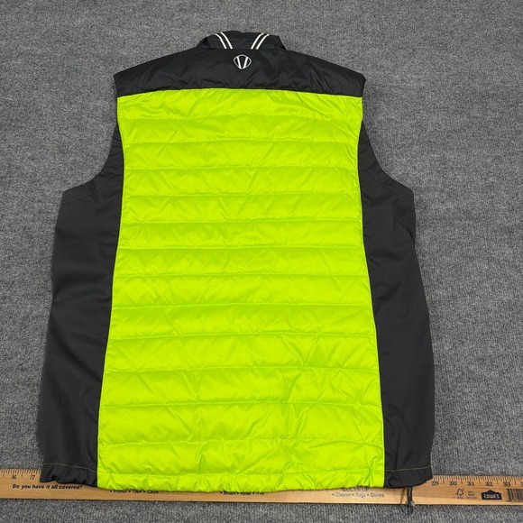 Sunice Vest Men L Black Neon Green Down Puffer US Open 2015 Golf Superlite FX - Picture 10 of 11